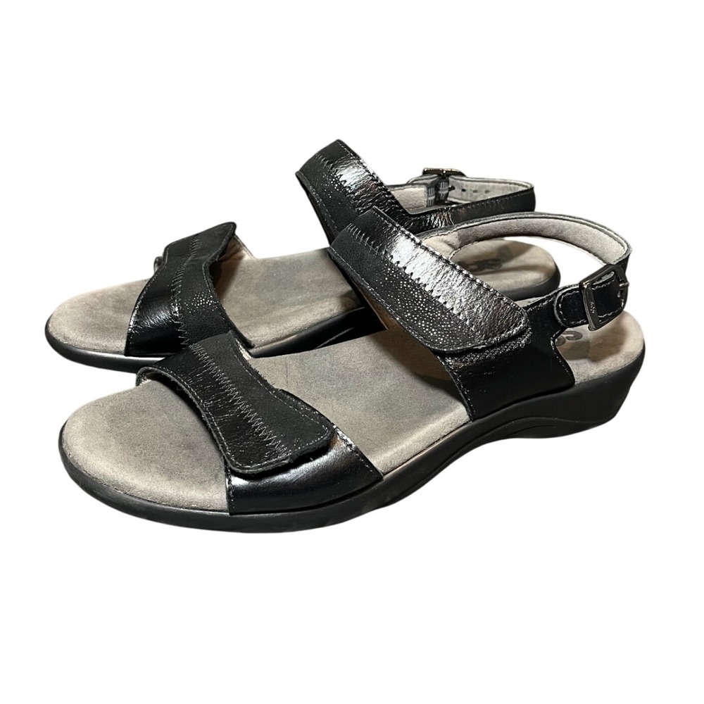 SAS Women's Nudu Adjustable Comfort Sandal Midnight Size 7.5 W Wide Shoes